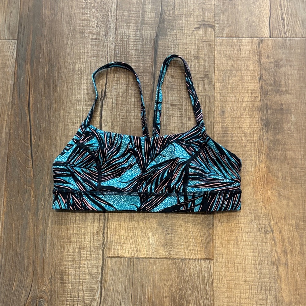 lululemon athletica Teal Black Palm-Print Camisole
